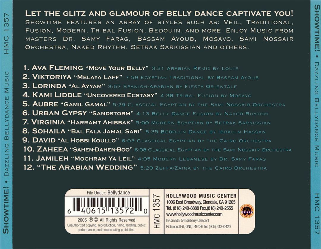 VARIOUS ARTISTS SHOWTIME! DAZZLING BELLYDANCE MUSIC NEW CD