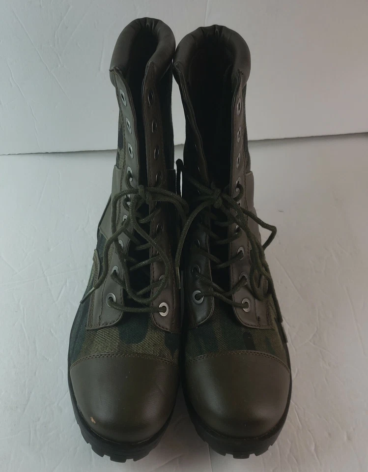 Bota con cordones de protección camuflada DollHouse forro de piel sintética - para mujer talla 9 Foto 3 de 4