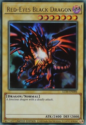 遊戯王 RED-EYES BLACK DRAGON 限定版 Red-Eyes Black Dragon (25th Anniversary Edition) LC01-EN006 Ultra