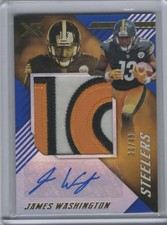 JAMES WASHINGTON 2018 PANINI XR ROOKIE JUMBO PATCH AUTO STEELERS 30/49