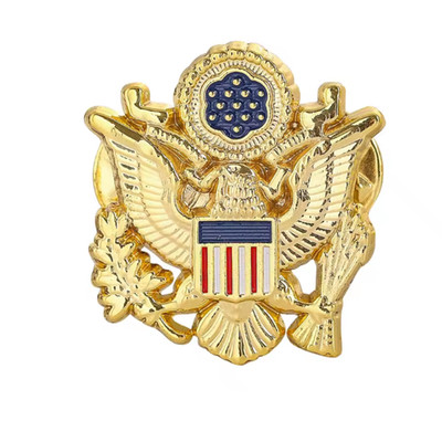 Mini USA Flag Emblem Lapel Pin American Double-Headed Eagle Patriotic Brooch Pin