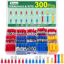 Bolatus 300Pcs Electrical Crimp Connectors 0.56.0mm²