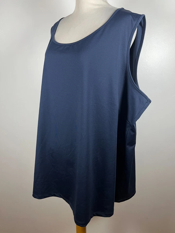 Maggie Barnes Catherines 3X Tank Top Shirt Navy Blue Travel Stretch Womens R5 - Image 4 of 4