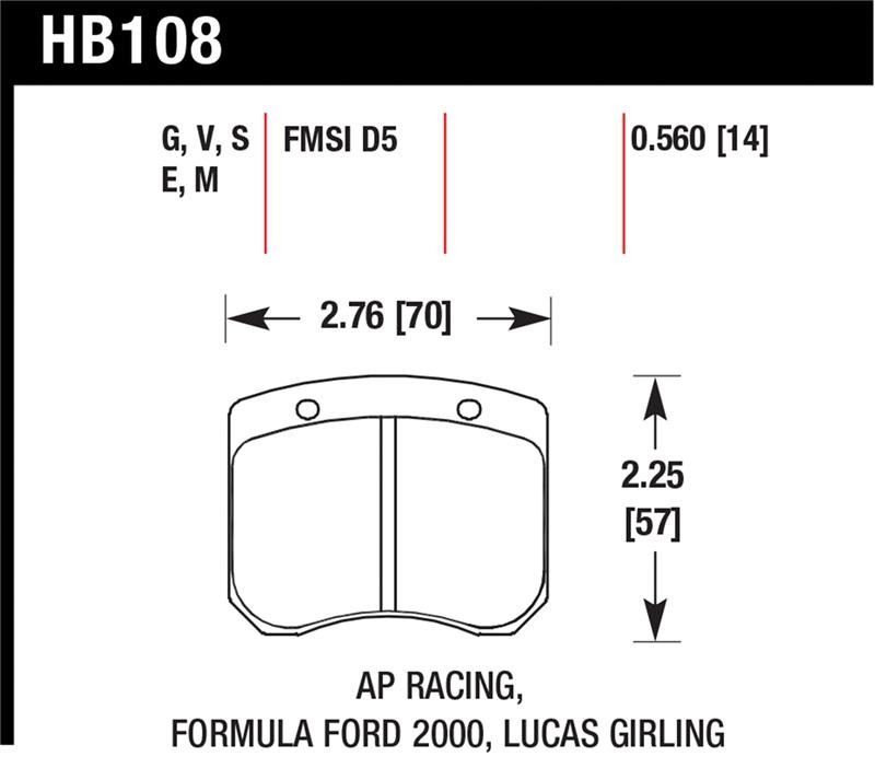 Hawk HPS 5.0 Front Brake Pads for Alfa Romeo GTV-6 BMW Performance