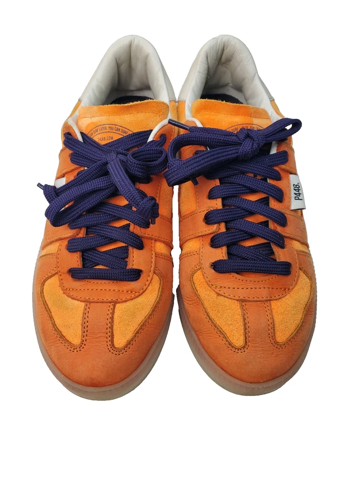 P448 Orange Suede Women's Sneakers Shoes Size 37 US 6.5 You Can Surf Later - Image 2 of 4