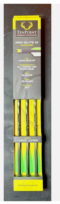 TENPOINT PRO ELITE カーボン矢 ＆ アルミ矢 まとめ売り TenPoint Pro Elite 400 Carbon Crossbow Arrows Pack of 3 Pieces