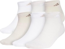 adidas Men's Athletic Cushioned Low Cut Ankle Socks 6 Pairs Durable  Comforta