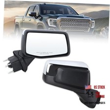 Right Passenger Side Mirror Compatible with 2019-2026 GMC Sierra R-7Pins Chrome