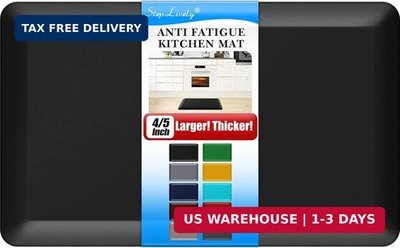 4/5 Inch Thick Kitchen Mat - Cushioned Anti Fatigue Mats for Kitchen Floor - Eas