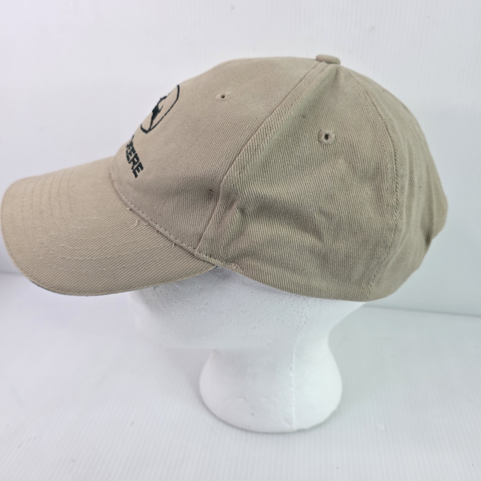 John Deere Hat Cap Adjustable Beige Embroidered A… - image 3