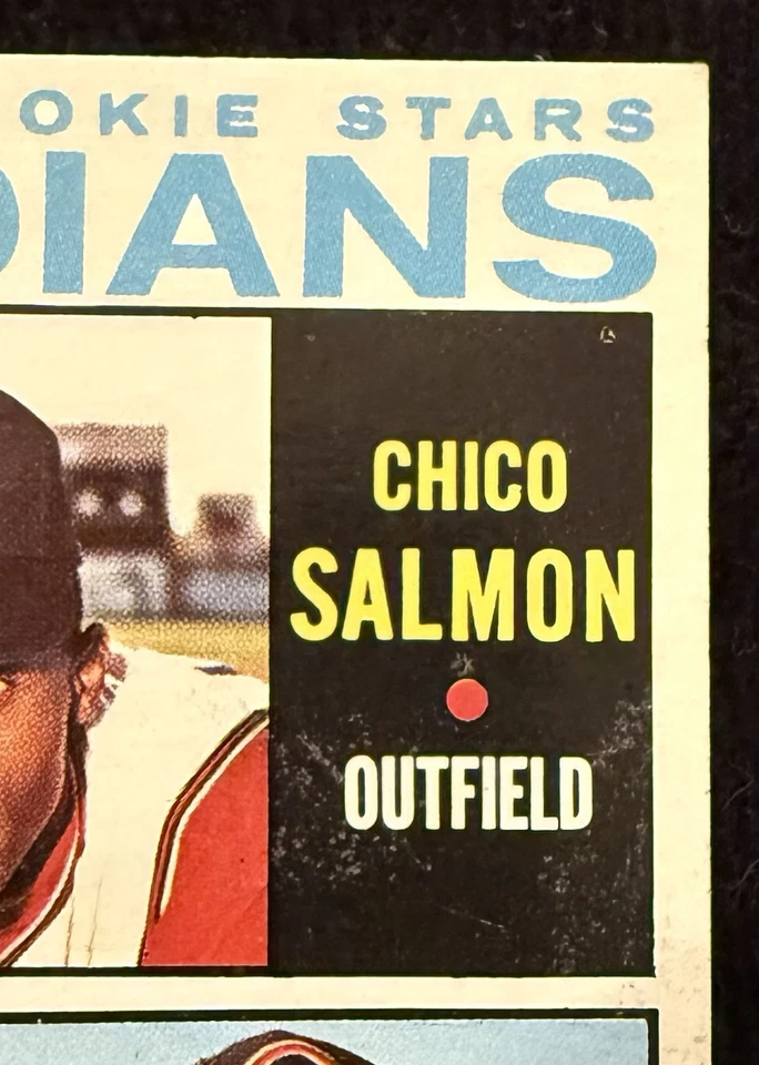 1964 Topps #499 ⚾️ Cleveland Indians Rookie Stars ⚾️ Chico Salmon • G. Seyfried - Image 3 of 4