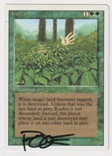 Signed Kudzu MP Revised Edition Artist Mark Poole 1994 MTG Magic Reserved List!