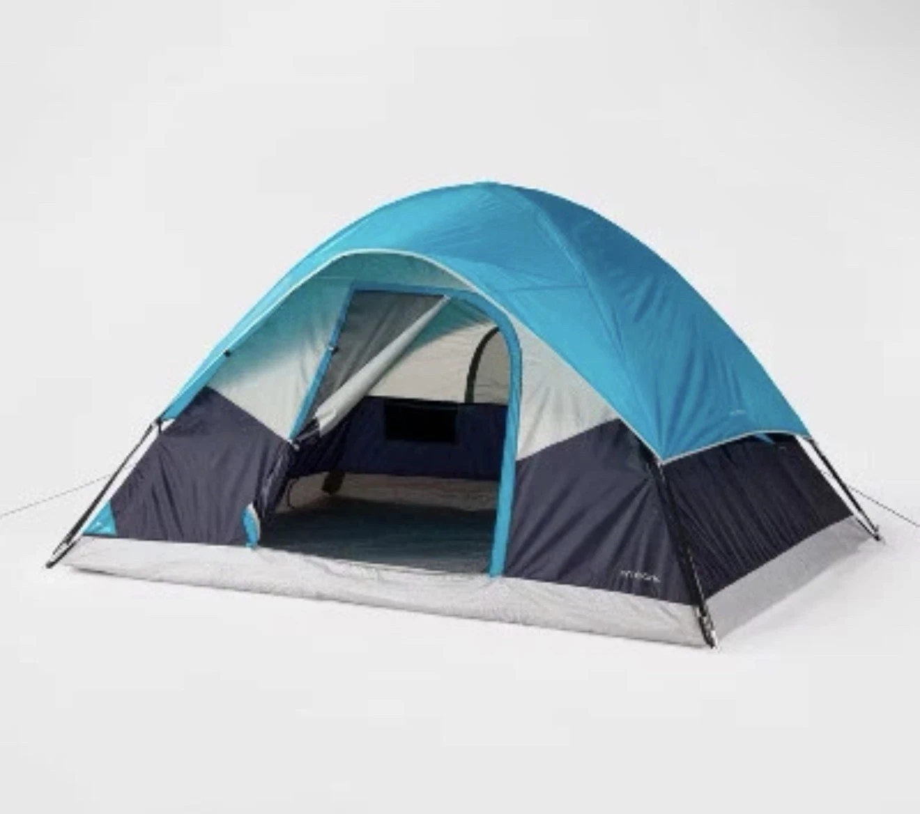 Embark Dome Tent 4-Person Blue Wind-Resistant Flame Retardant Camping Outdoor