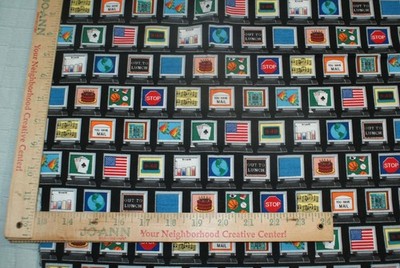 Computer Screen Keyboard Unique 13 x 29'' Fabric Cotton Quilting Fast Shipping