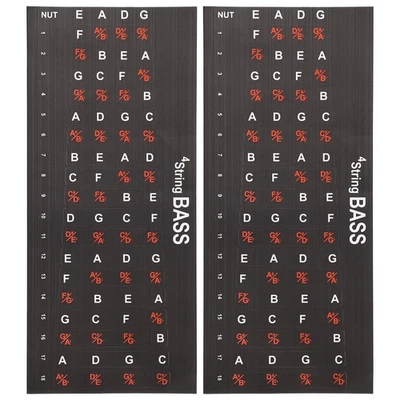 2 Pcs Stickers Pour Guitare Autocollants De Note Bord Accessoires - Photo 1/4