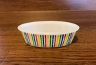 Vintage 1960's Hand-Painted Milk Glass Bird Cage Water Bowl - 4.5" x 3" x 1.25"