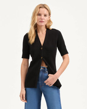 NEW AUTH VERONICA BEARD Wrenley Cardigan Black Sz S