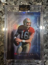 Joe Montana 2026 Wild Card Matte Metal True 1/1 49ers Blue Background