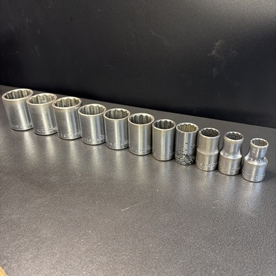 #ad #ad Vintage Craftsman Socket Lot Of 11 7 16” 1 1 8” 1 2 Drive =v= $17.99