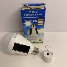 12W LED Solar Emergency Bulb Rechargeable E27 Hanging Light Backup Lamp