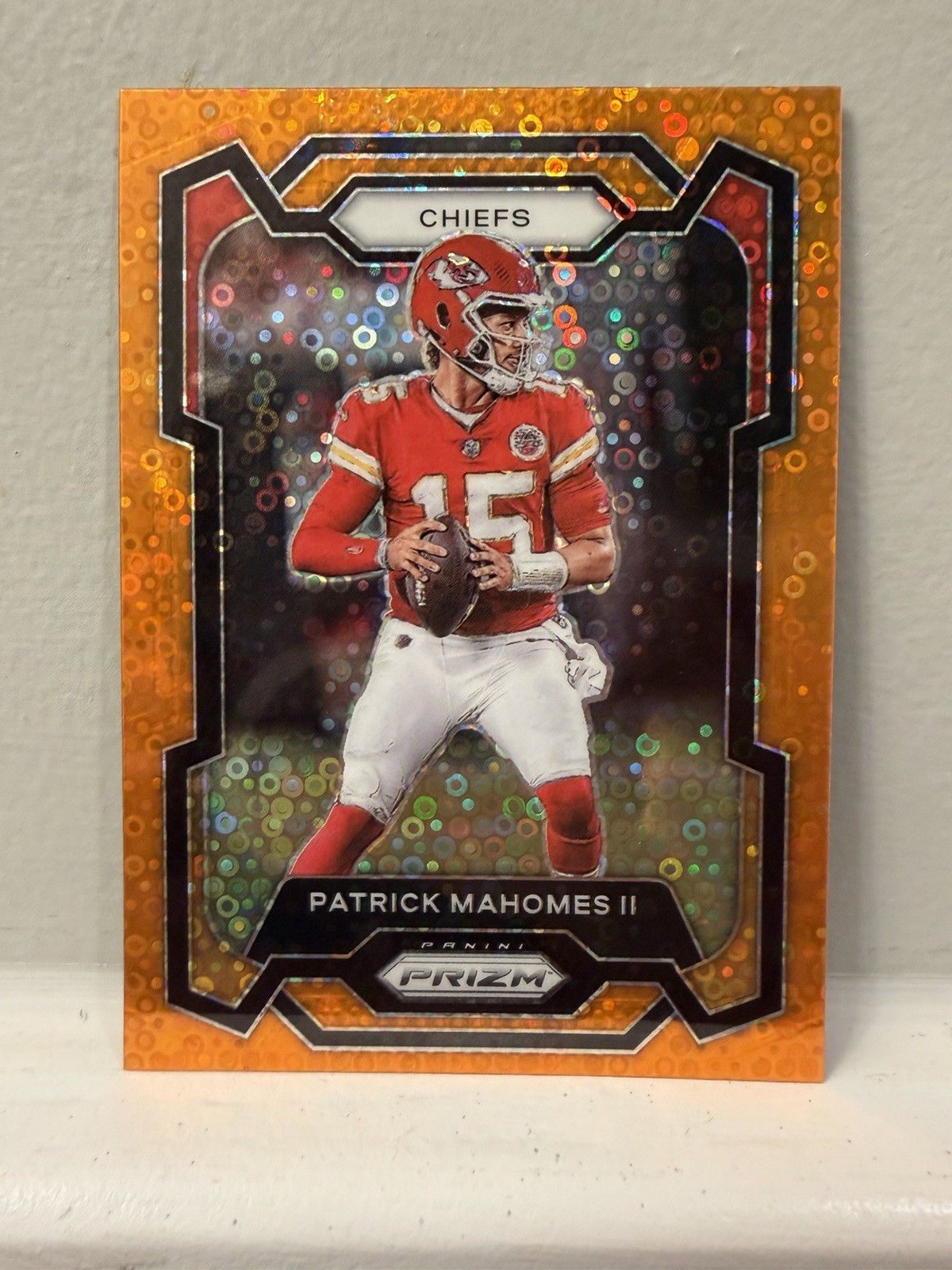 2023 Panini Prizm Patrick Mahomes II Orange Disco #149 Kansas City Chiefs