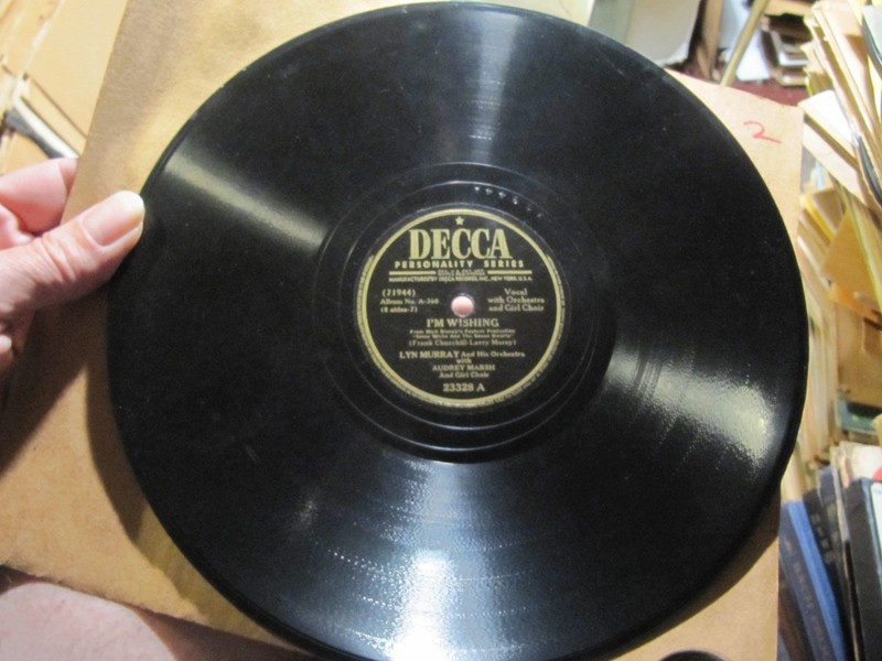 WALT DISNEY 1939 SNOW WHITE Audrey Marsh I'm Wishing / One Song DECCA Lyn Murray