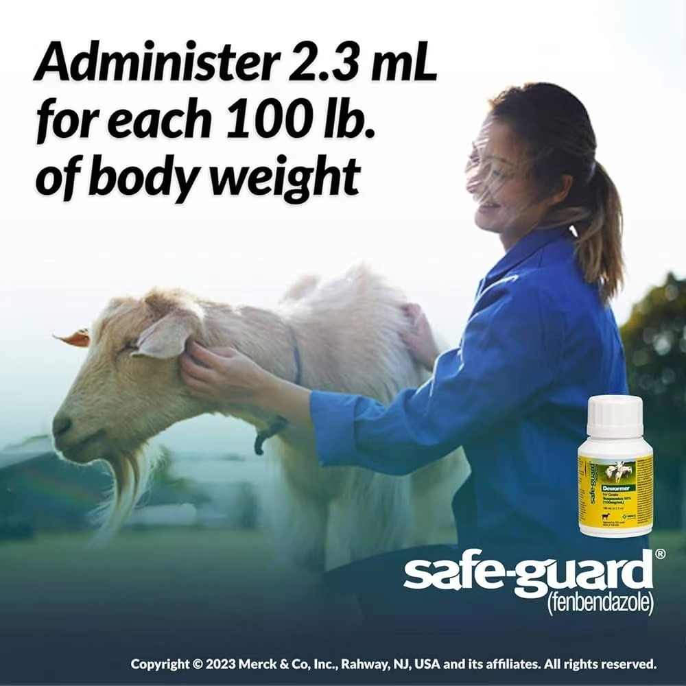 Merck Safe-Guard Goat Dewormer, 125mL fenbendazole  （3 Pack）