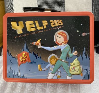 #ad #ad Yelp Metal Lunchbox Lunch Pail New Limited Release 2008 For Elites W Insert Pins $40.00