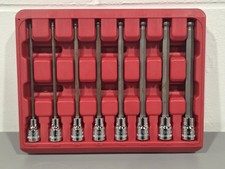 Mac Tools Sxmalb8pt 8-pc. 38 Drive Metric Long Speed Hex Driver Set Silver