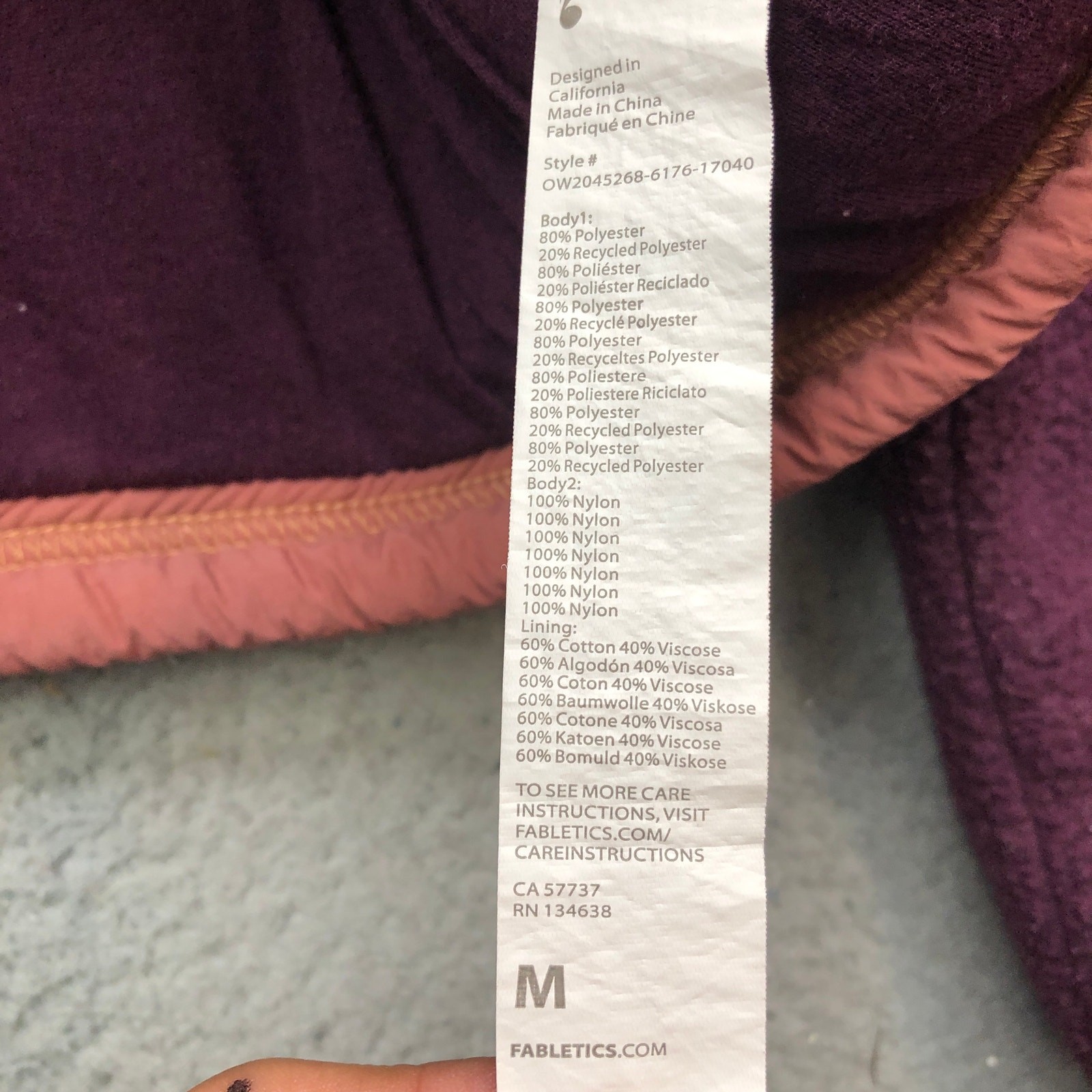 Fabletics Sherpa 1/2 Zip Pullover Sweatshirt Crop… - image 6