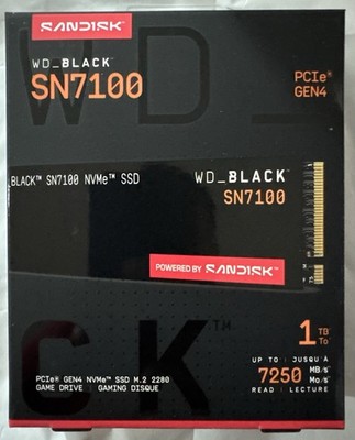 New Sealed SanDisk WD_BLACK 1TB SN7100 NVMe Internal SSD Gen 4 x4 NVMe