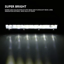 2-Pack Bright 60W LED Light Bar For Clear Vision Offroad Driving SUV NTYW