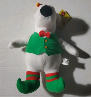 RARE HTF 2007 NANCO Brian Griffin the Dog Family Guy Christmas Elf 13  Plush