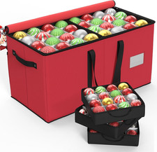 Christmas Ornament Storage Box with 8 Trays - Stores up to 128 Holiday Ornaments