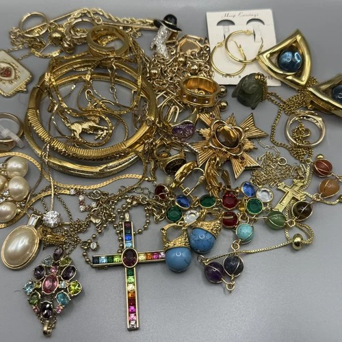 Gold Tone Costume Jewelry Lot