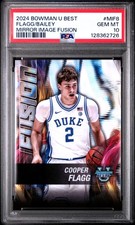 2024 BOWMAN UNIVERSITY BEST MIRROR IMAGE FUSION ACE BAILEY/COOPER FLAGG PSA 10