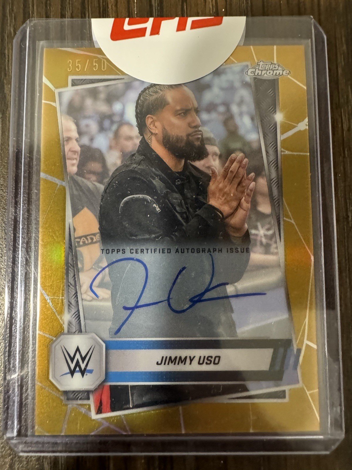 2025 Topps Chrome WWE - Jimmy Uso #56 Gold Refractor /50