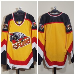 VTG Bauer ECHL 🏒  Cincinnati Cyclones Yellow Black Red White Jersey XL 🤌🔥👌