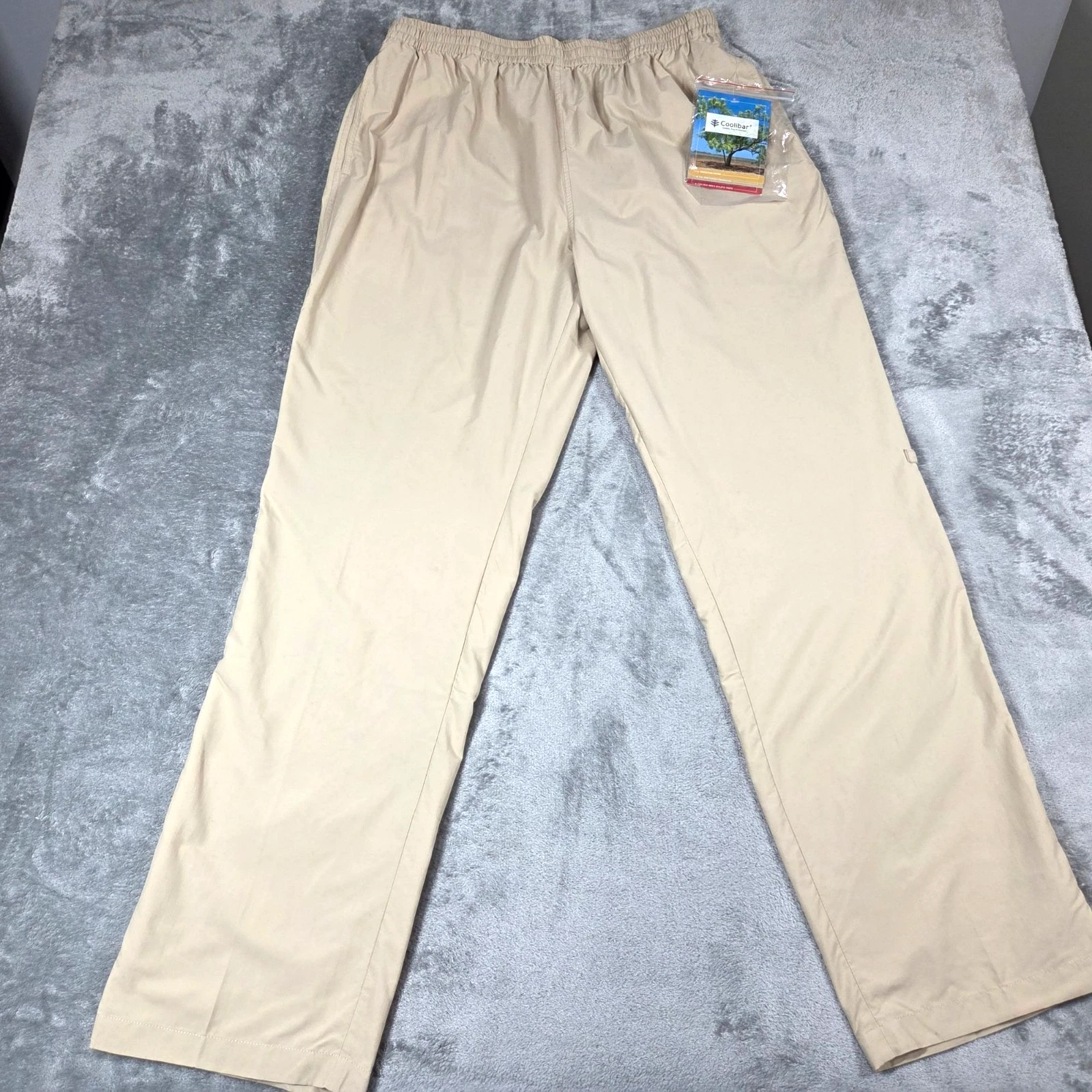 Coolibar Pants Mens XXL Beige Lightweight UV Protect Beach Golf Convertible NEW
