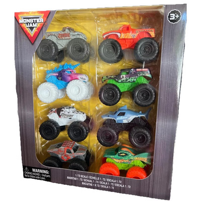Monster Jam 8 Pack Zombie El Toro Loco Dragon Sparkle Smash Thunderroarus