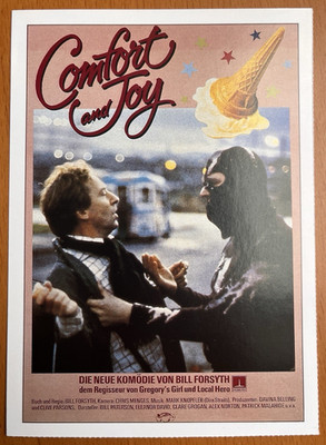Comfort and Joy - Filmkarte Filmplakatkarte Cinema - Bill Forsyth Bill Paterson