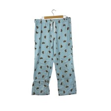 J Crew Large Flannel Pajama Pants Frenchy Dog Christmas Holiday Cotton Womens