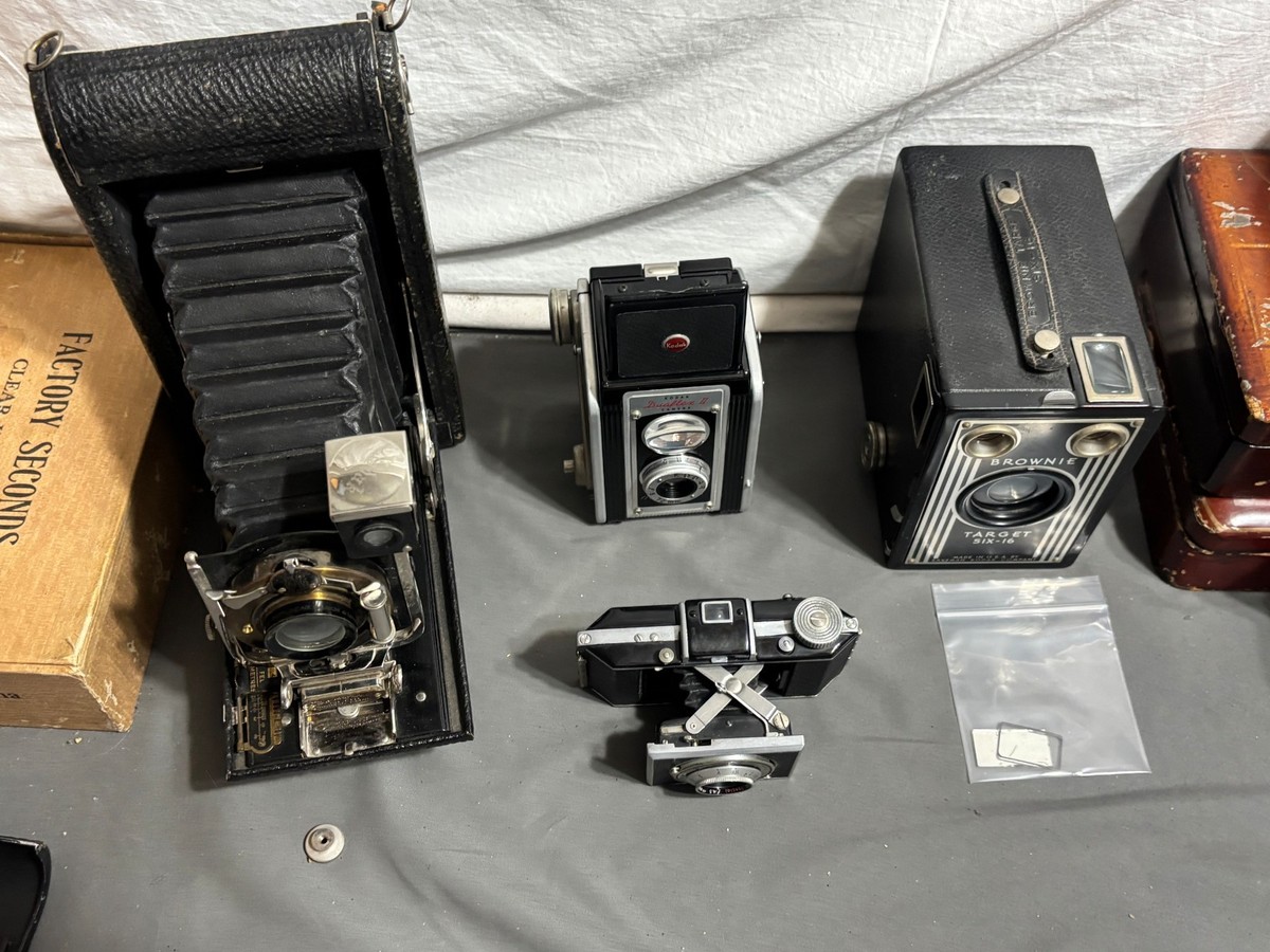 4 KODAK CAMERA Folding Box CANADIAN 3A B-5 BANTAM 828 DUALFLEX II