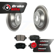 Rear Coated Disc Brake Rotors And Ceramic Pads Kit For 2016-2018 Audi Q3