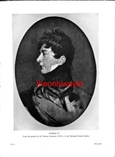 GEORGE IV, King Of England, Book Illustration (Print), c1911