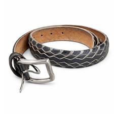 Cintura Cingomma -80862 Cintura Cinturone Fatta a Mano Italia Cause Positive 48 Nera