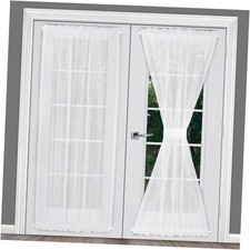 Voile French Door Curtains Set of 2 Panels, Sidelight 40"W x 72"L Pack of 2 