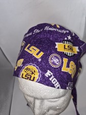 LOUISIANA STATE UNIVERSITY LSU TIGERS.    Handmade SURGICAL SCRUB CAPS