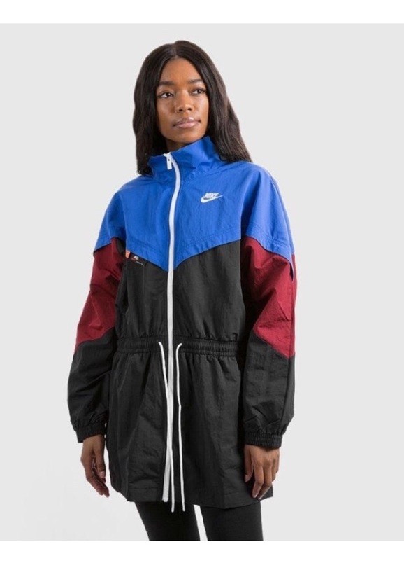 SACAI X NIKE Vintage retrò Nike Y2K lungo trench cappotto impermeabile giacca antipioggia funky sciolto piccolo