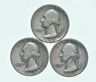 TOUGH 1942 1940 1939 Washington Quarter 90% Silver Lot *813